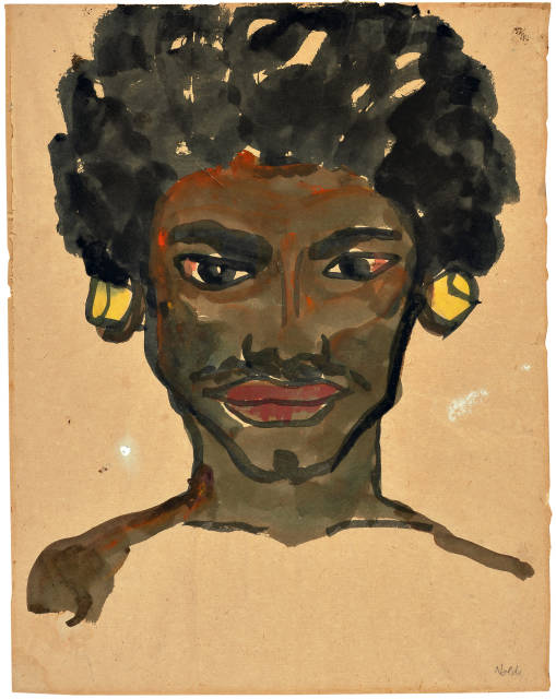 Emil Nolde : Porträt eines Südseeinsulaners en face, 1914