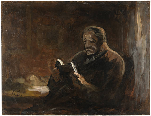 Honoré Daumier : Le liseur, Circa 1868