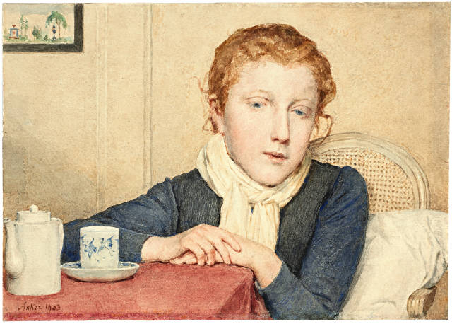 Albert Anker : Genesendes Mädchen, 1903