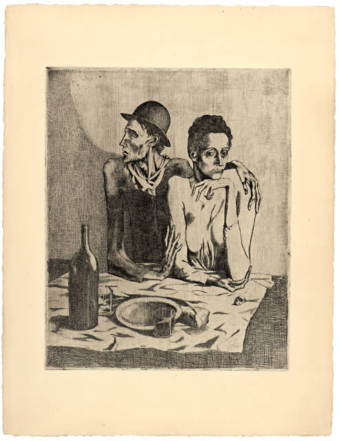 Pablo Picasso : Les saltimbanques, 1904/1905, published as an edition in 1913