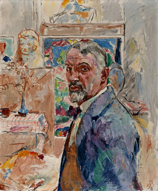 Cuno Amiet : Selbstbildnis im Atelier, 1919