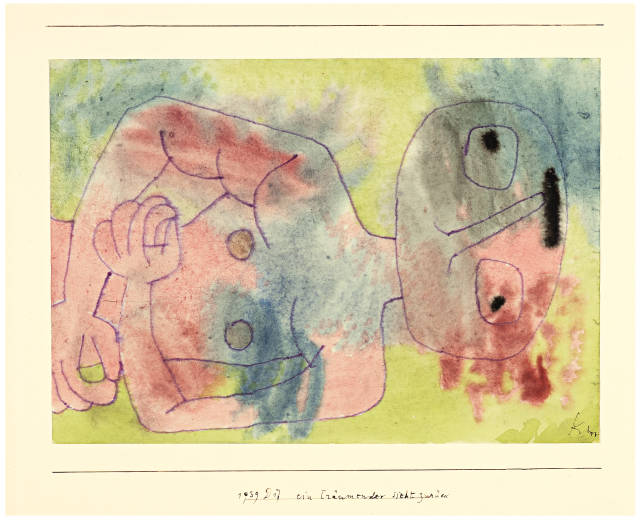 Paul Klee : Ein Träumender sieht zurück, 1939 – Work number 1939.457 (D17)