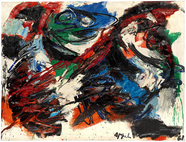 Karel Appel : Vluchtende Hoofden, 1961