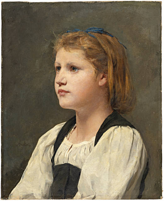 Albert Anker : Mädchenbildnis, Probably 1885-1890