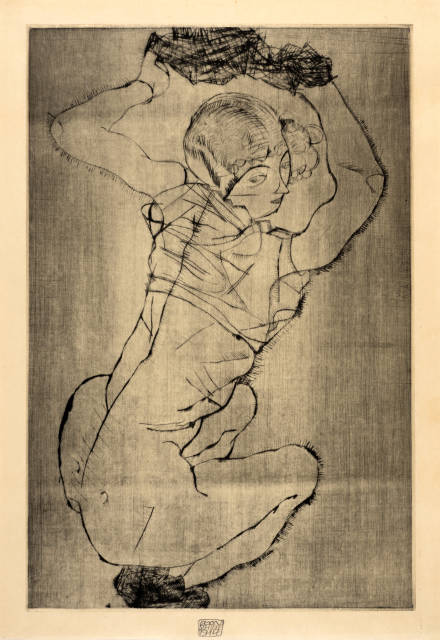 Egon Schiele  : Kauernde , Before 16 June 1914