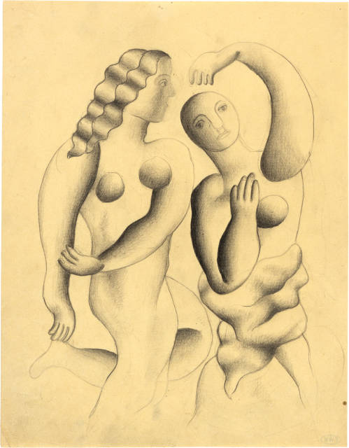 Fernand Léger : Deux Femmes - Étude pour les deux danseuses, 1928