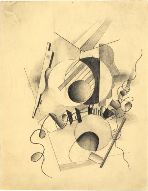 Fernand Léger : Composition au compas et profil avec objets, 1929