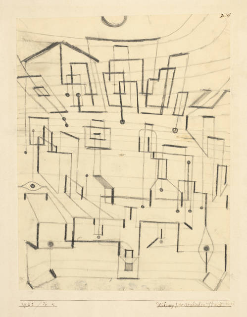 Paul Klee : Zeichnung zur arabischen Stadt (22/29), 1922 - Werknummer 1922.36 