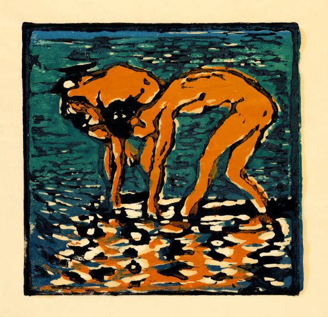 Giovanni Giacometti : Fanciulli nel lago - Alberto und Diego im ..., 1916 