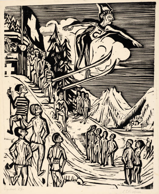 Ernst Ludwig Kirchner : Der Skisprung, 1927 