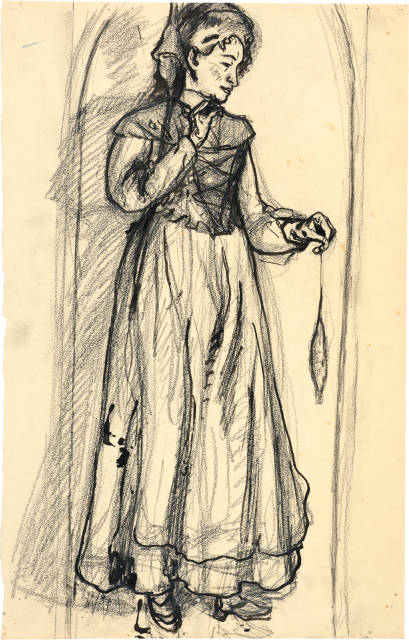 Giovanni Giacometti : La filatrice, Um 1908-1910 
