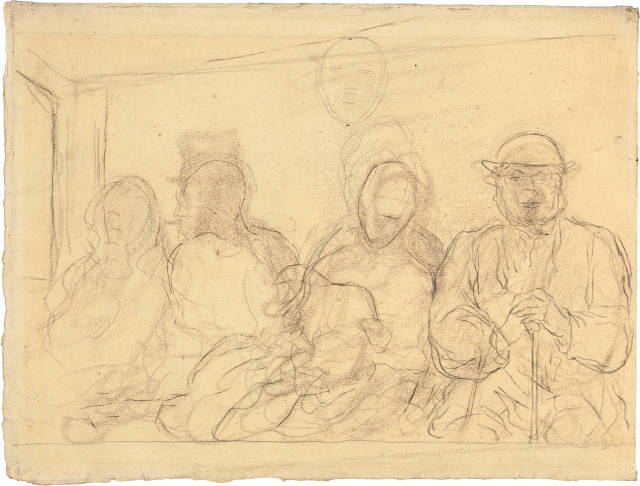 Honoré Daumier : Un wagon de première classe, circa 1864