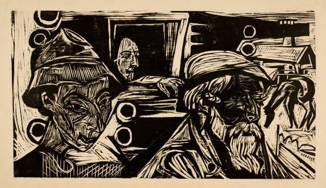 Ernst Ludwig Kirchner : Hirt, Bauer, Mädchen, 1919