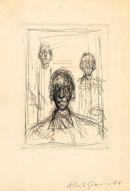 Alberto Giacometti : Triple portrait de Pierre Loeb II, 1949/1950 