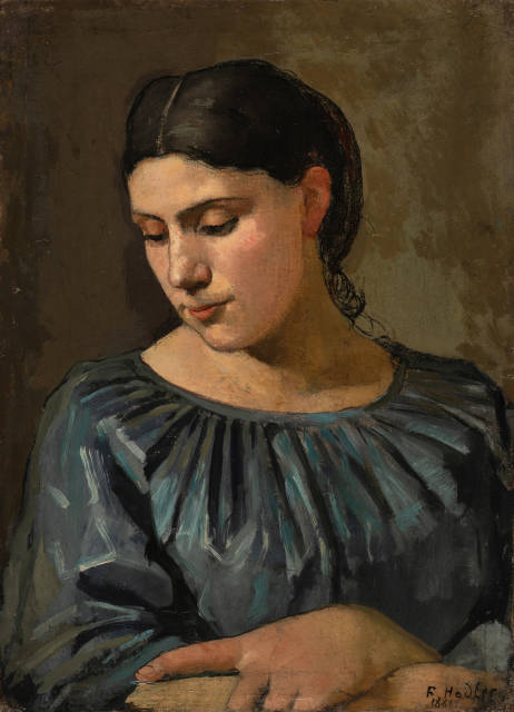 Ferdinand Hodler : Bildnis einer Unbekannten (Savoyerin), 1880 