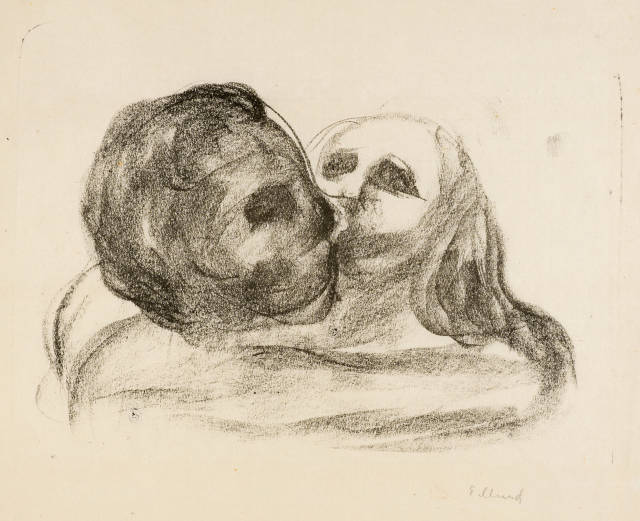 Edvard Munch : Der Kuss - Kiss, 1913