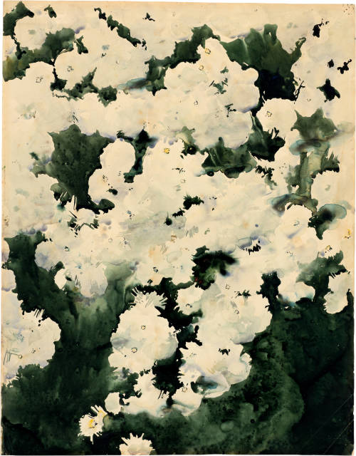 Augusto Giacometti : Weisse Blumen auf grünem Grund, circa 1900