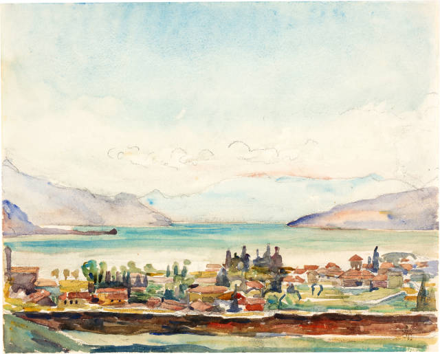 Giovanni Giacometti : Gravedona III (Lago di Como), Um 1925 