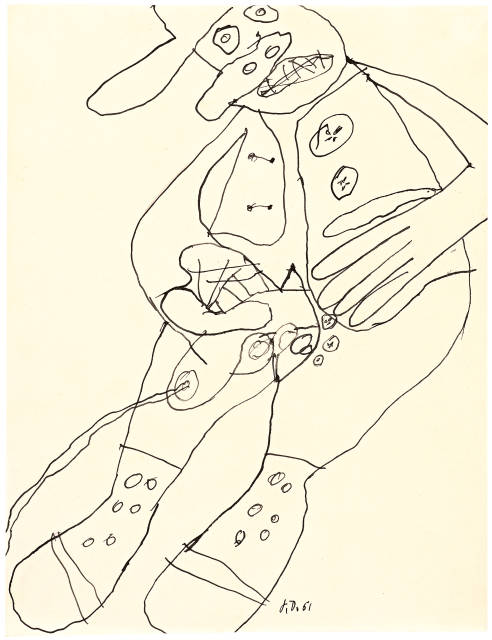 Jean Dubuffet : Pisseur à gauche III, 28 August 1961