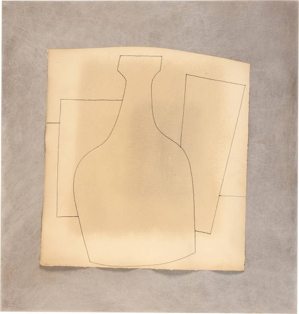 Ben Nicholson  : Bottle and Two Goblets , 1965