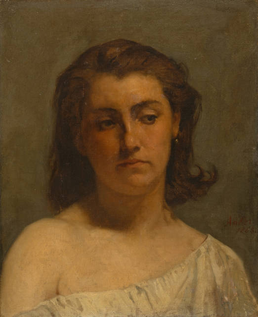 Albert Anker : Bildnis einer jungen Frau, 1863