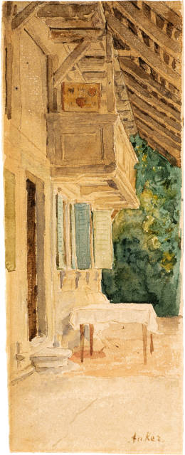Albert Anker : Das Haus des Malers in Ins, circa 1887