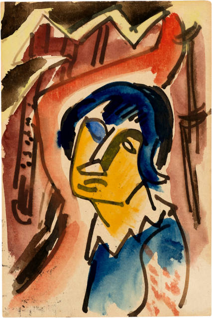 Karl Schmidt-Rottluff : Bildnis einer Frau, circa 1920