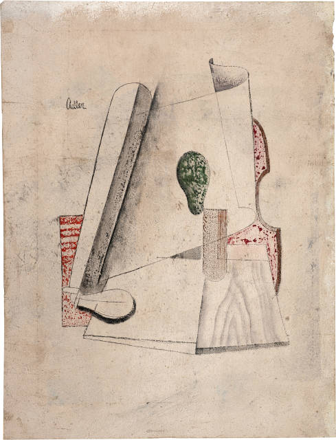 Jankel Adler  : Kubistische Komposition , 1928 