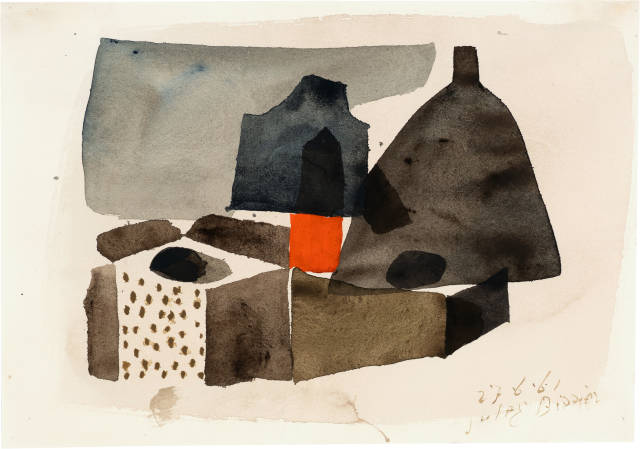 Julius Bissier : Komposition 27. Juni 1961, 1961 