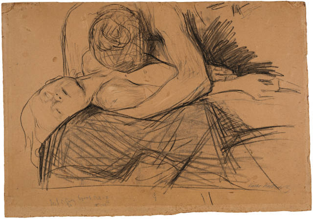 Käthe Kollwitz : Frau mit totem Kind, 1903