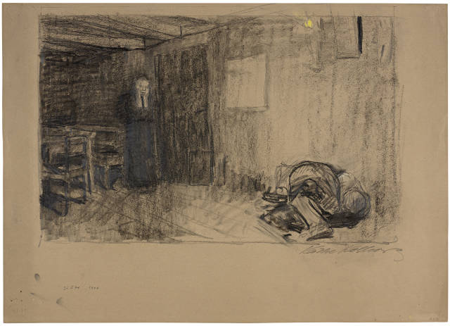 Käthe Kollwitz : Kampf in der Kneipe, 1893