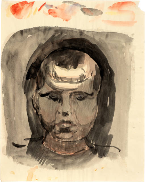 Otto Meyer-Amden : Kinderkopf. - Kind mit blauen Augen, 1928-1932 