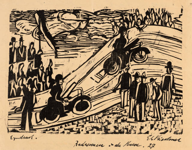 Ernst Ludwig Kirchner : Radrennen (Steherrennen in Zürich-Oerlikon) ..., 1927