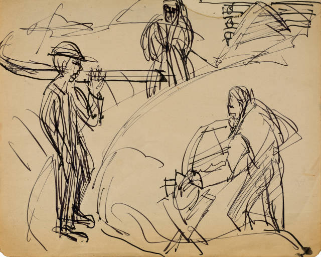 Ernst Ludwig Kirchner : Bauern in Davos, Um 1919 
