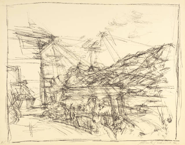 Alberto Giacometti : Le Lac de Sils et le Piz Corvatsch depuis la ..., 1957, Published 1958