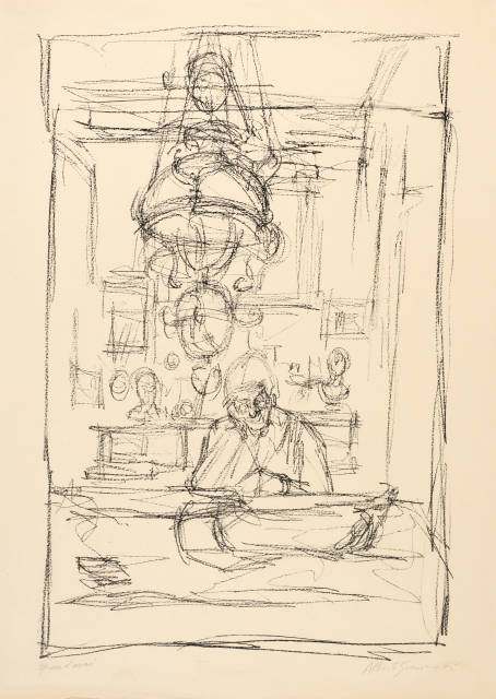 Alberto Giacometti : La mère de l'artiste dans la 'stua' à ..., 1958