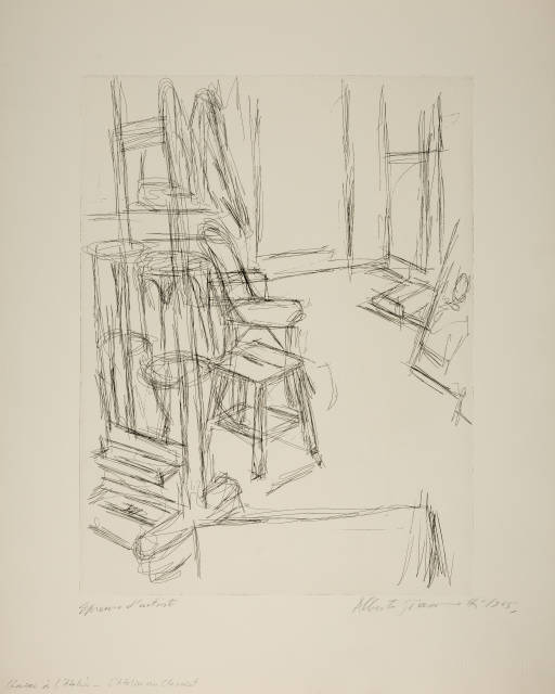 Alberto Giacometti : L'atelier au chevalet, 1965 