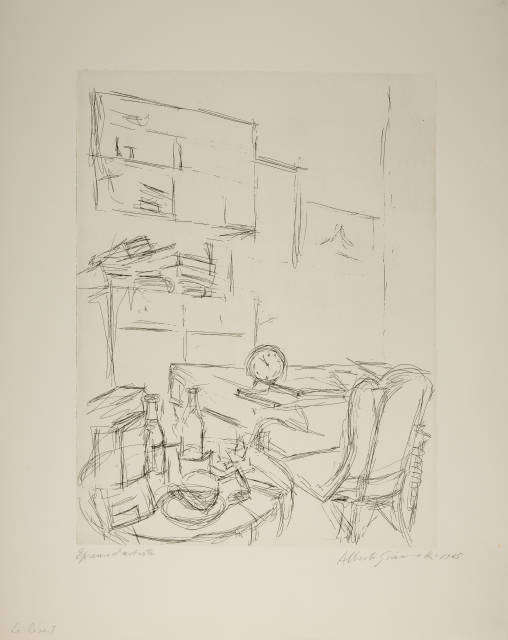Alberto Giacometti : Le réveil dans la chambre rue Hippolyte ..., 1965