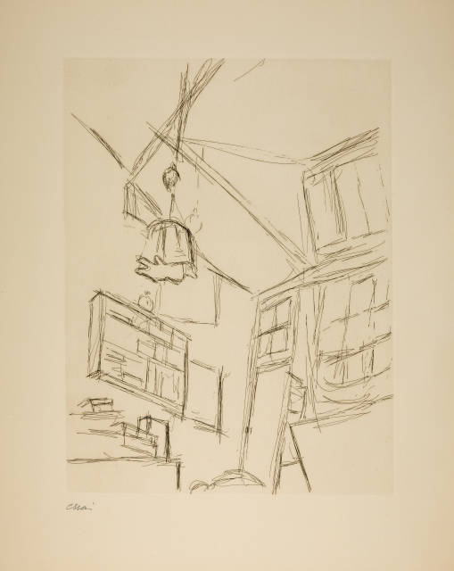 Alberto Giacometti : Vision depuis le lit dans la chambre rue ..., 1965 