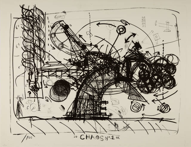 Jean Tinguely : Chaos No. 1, Grafik 9, 1974 