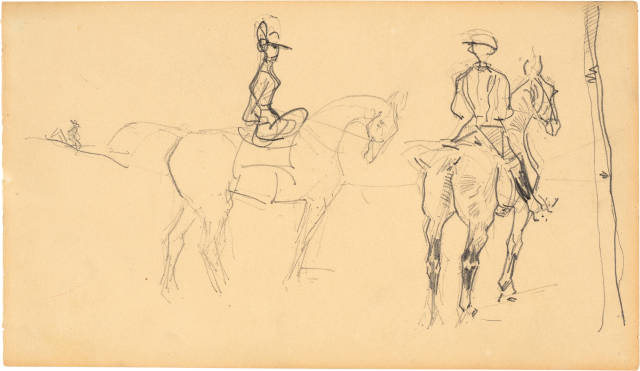 Henri de Toulouse-Lautrec : Cavalier et amazone, 1880
