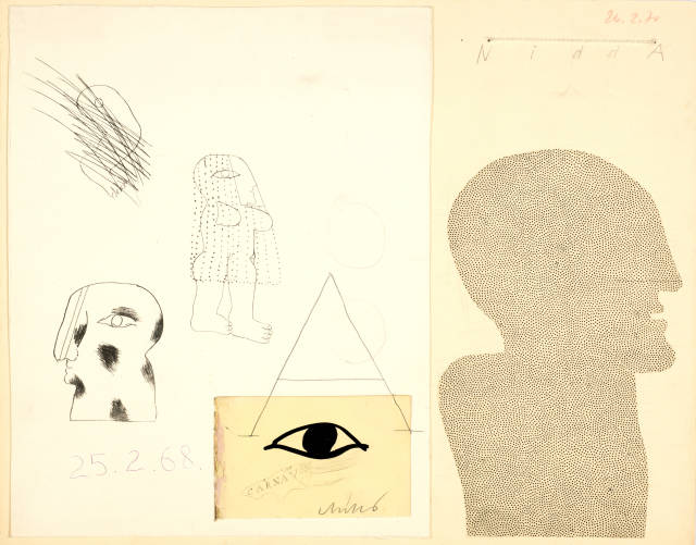 Horst Antes : Ohne Titel (Nidda), 26 February 1970