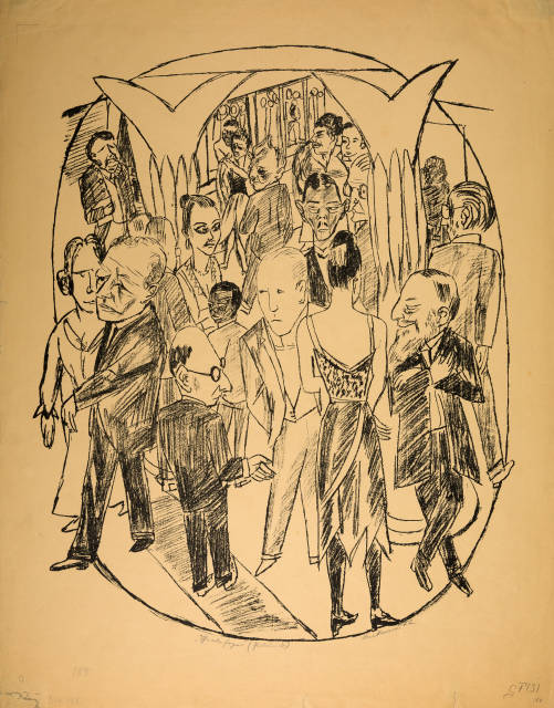 Max Beckmann : Das Theaterfoyer, 1922