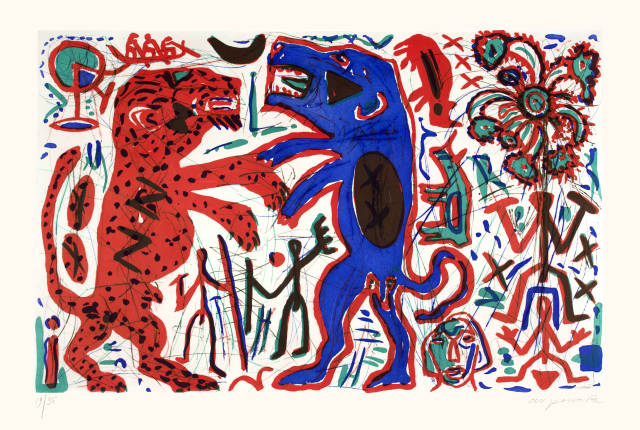 A. R. Penck (Ralf Winkler) : Romantischer Streit, 1989