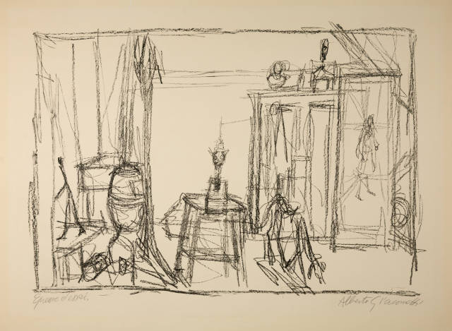 Alberto Giacometti : 'Le Chat' de face dans l'atelier, 1951, ediert 1954 