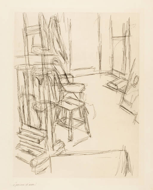 Alberto Giacometti : L'atelier au chevalet, 1965 