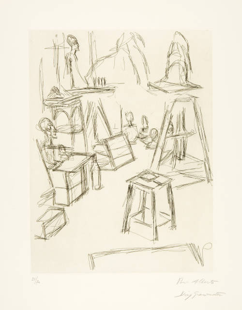 Alberto Giacometti : Sculptures dans l'atelier IV, 1965 