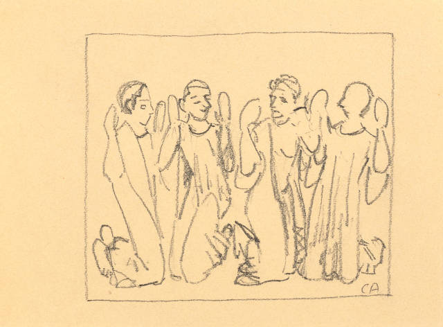 Cuno Amiet : Vier kniende Adoranten,  