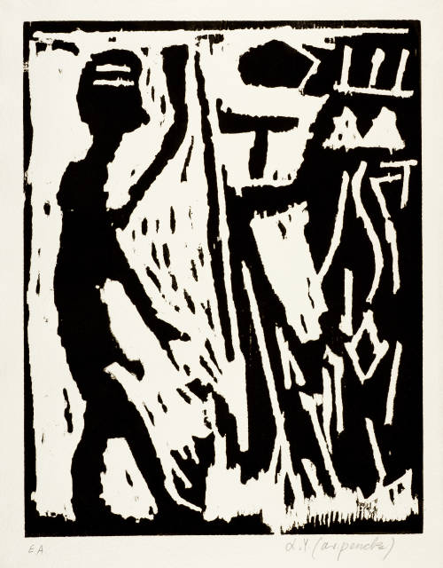 A. R. Penck (Ralf Winkler) : Hammering, 1982