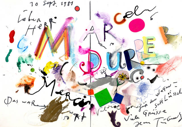 Jean Tinguely : Lieber Herr Marcel Durrer (Brief), 1981 